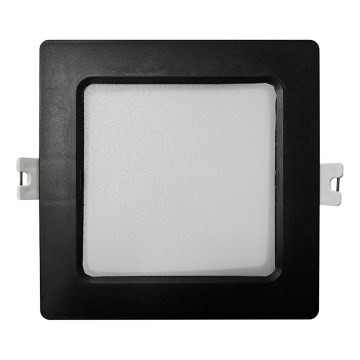 LED indbygningslampe SQUARE LED/6W/230V 4000K 12x12 cm sort