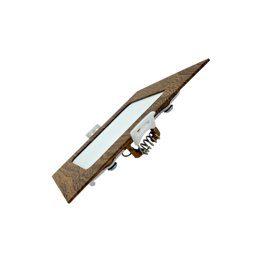 LED indbygningslampe SQUARE LED/6W/230V 4200K 11,8x11,8 cm brun