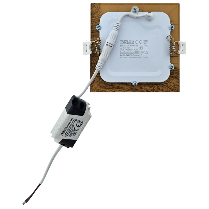 LED indbygningslampe SQUARE LED/6W/230V 4200K 11,8x11,8 cm brun