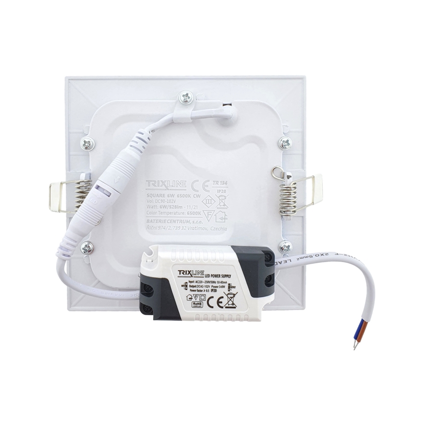 LED indbygningslampe SQUARE LED/6W/230V 6500K 11,8x11,8 cm hvid