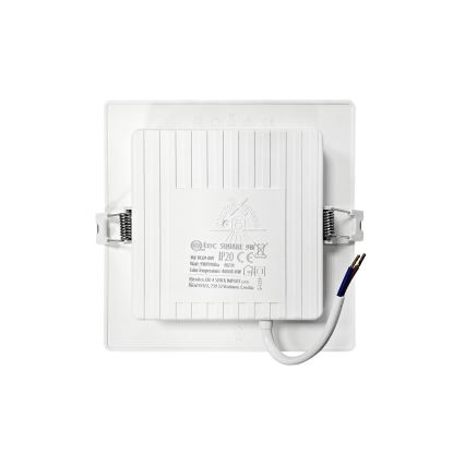 LED indbygningslampe SQUARE LED/9W/230V 4000K 14,5x14,5 cm hvid