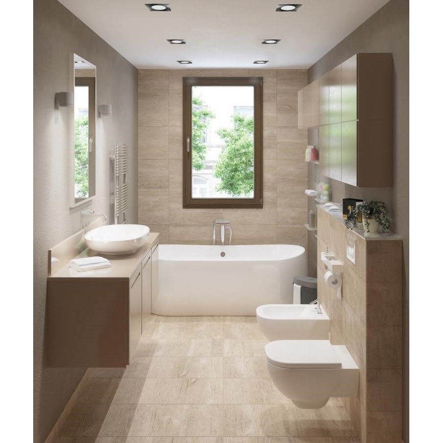 LED indbygningslampe til badeværelse BONO LED/8W/230V 3000K IP65 skinnende krom