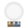 LED indbygningslampe til badeværelse LADA LED/12W/230V 3000/4000/6000K diameter 17 cm IP44 hvid