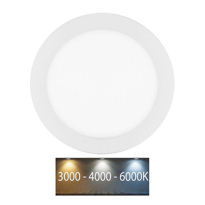 LED indbygningslampe til badeværelse LADA LED/18W/230V 3000/4000/6000K diameter 22 cm IP44 hvid