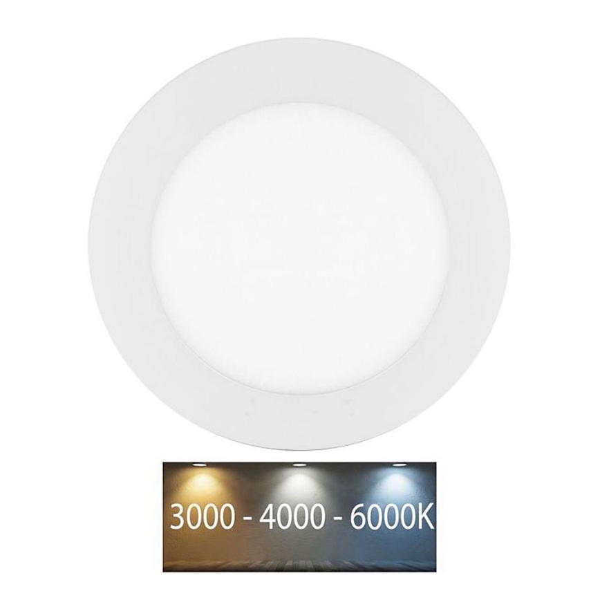 LED indbygningslampe til badeværelse LADA LED/6W/230V 3000/4000/6000K diameter 12 cm IP44 hvid