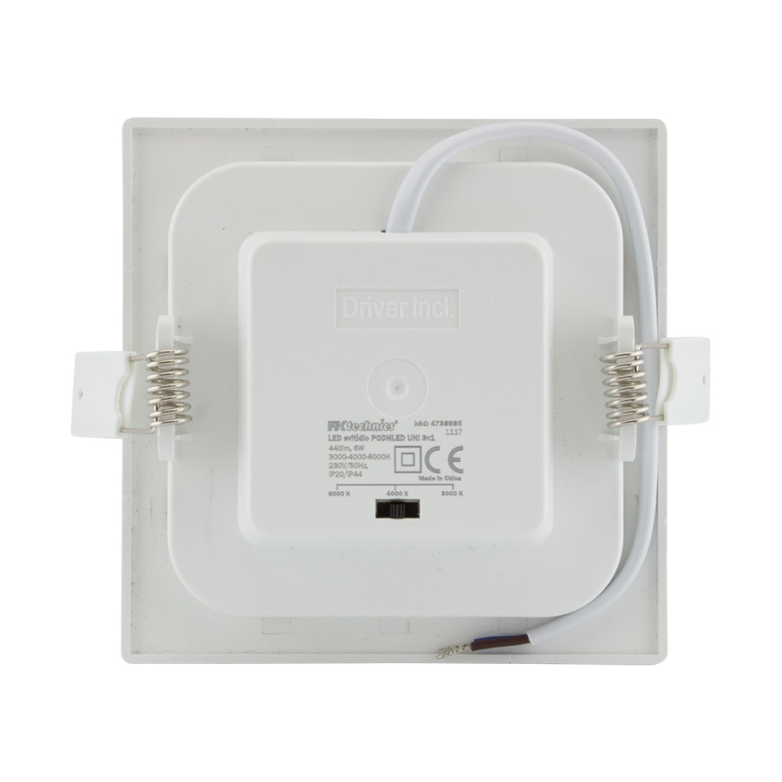 LED indbygningslampe til badeværelse LED/6W/230V 3000/4000/6000K IP44
