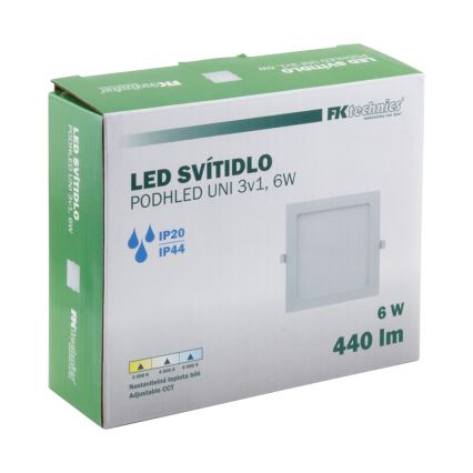 LED indbygningslampe til badeværelse LED/6W/230V 3000/4000/6000K IP44