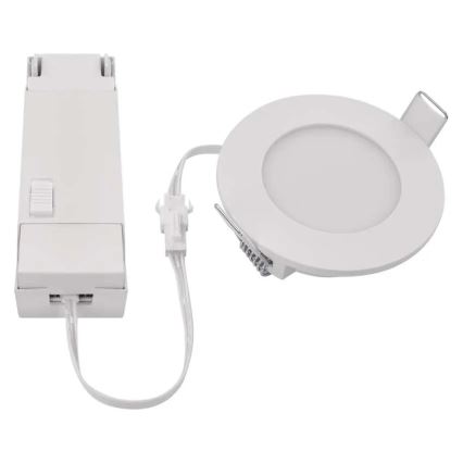 LED indbygningslampe til badeværelse LORI LED/4,5W/230V IP65 2700/4000K diameter 8,5 cm hvid
