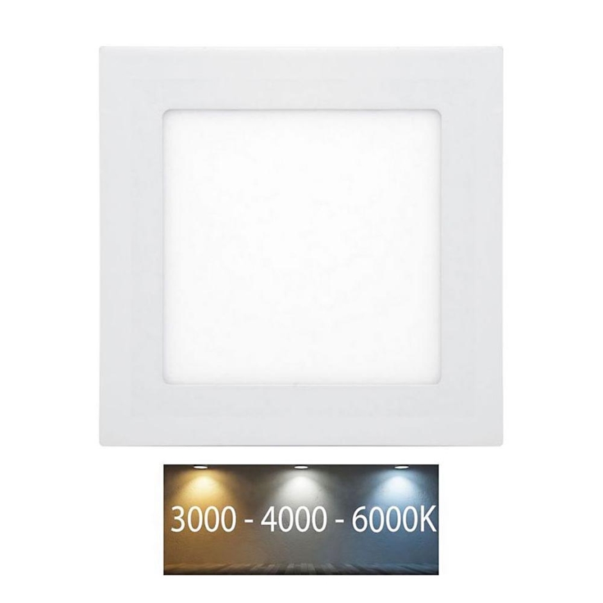 LED indbygningslampe til badeværelse RAFA LED/6W/230V 3000/4000/6000K 12x12 cm IP44 hvid