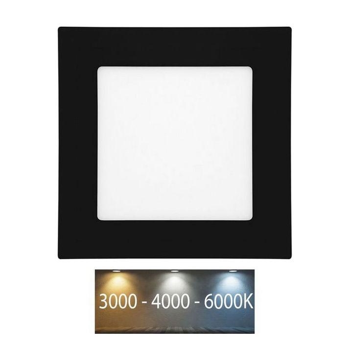 LED indbygningslampe til badeværelse RAFA LED/6W/230V 3000/4000/6000K 12x12 cm IP44 sort