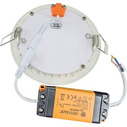 LED indbygningslampe til badeværelse VEGA LED/12W/230V 2800K diameter 16,8 cm IP44 sne hvid