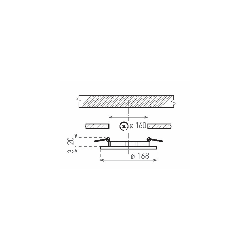 LED indbygningslampe til badeværelse VEGA LED/12W/230V 2800K diameter 16,8 cm IP44 sne hvid