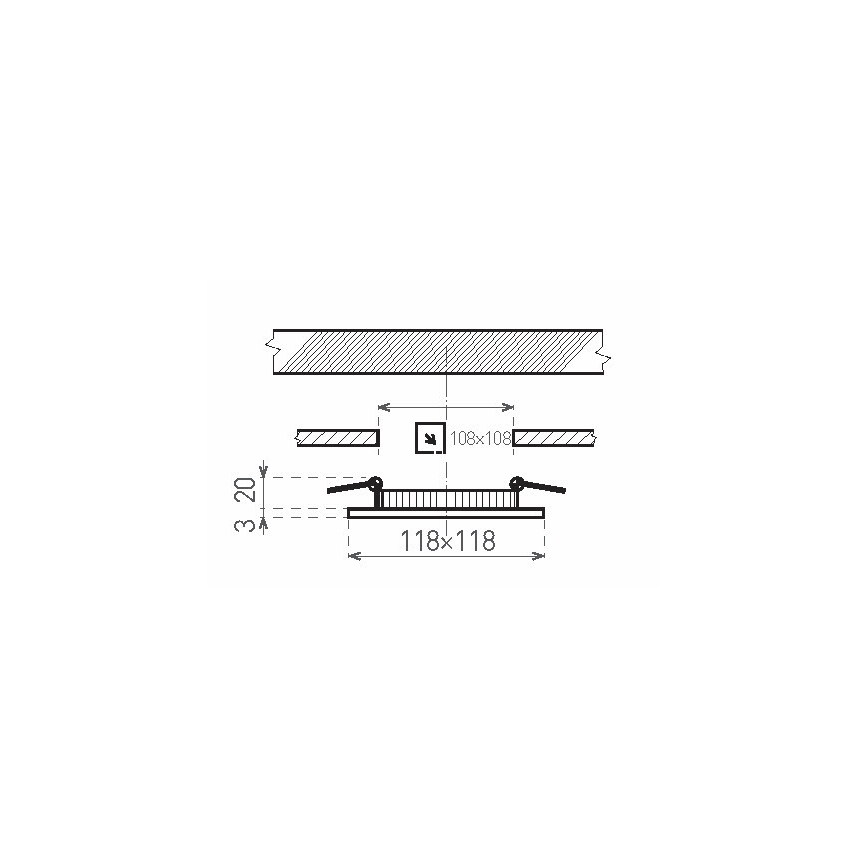 LED indbygningslampe til badeværelse VEGA LED/24W/230V 2800K diameter 29,8 cm IP44