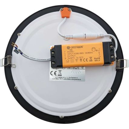 LED indbygningslampe til badeværelse VEGA LED/24W/230V 2800K diameter 29,8 cm IP44