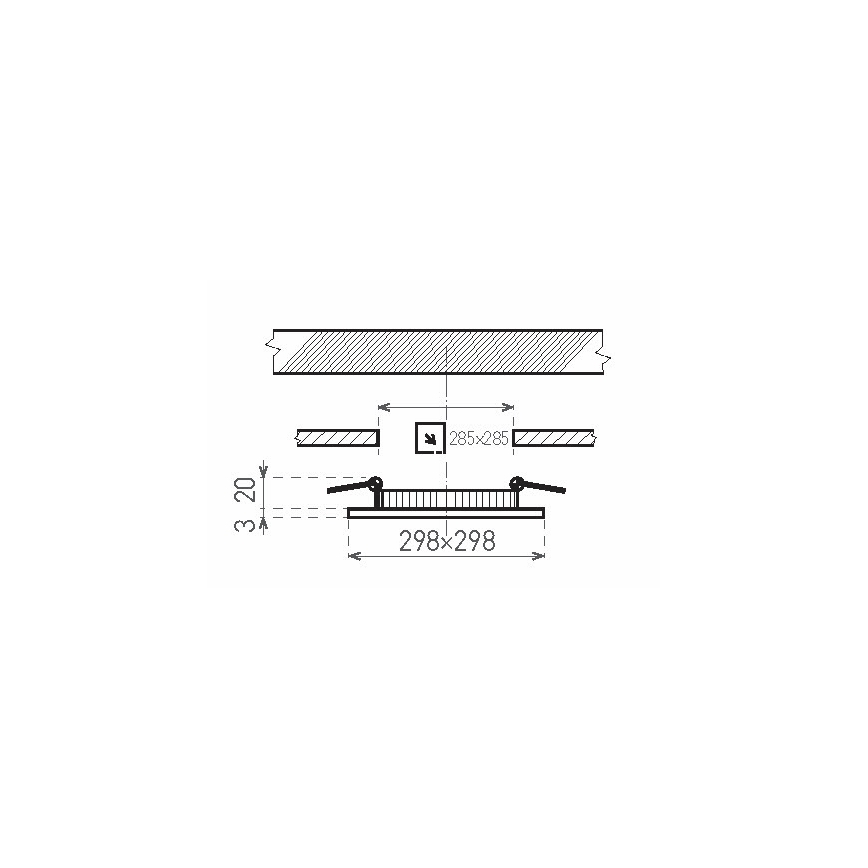 LED indbygningslampe til badeværelse VEGA LED/24W/230V 3800K 29,8 cm IP44