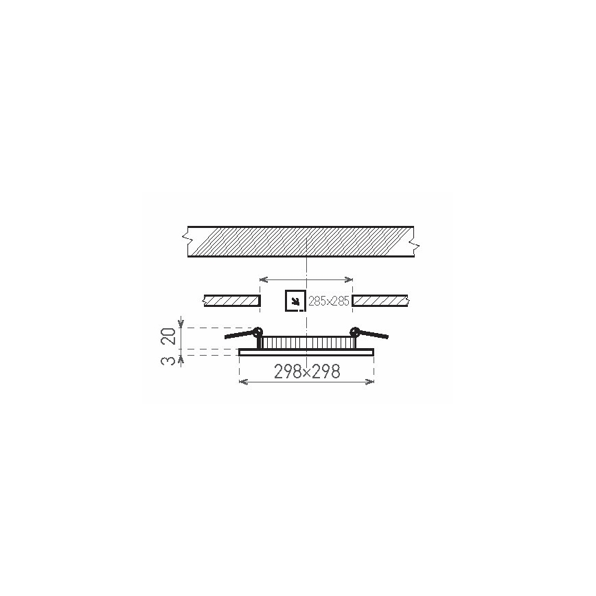 LED indbygningslampe til badeværelse VEGA LED/24W/230V 3800K 29,8 cm IP44