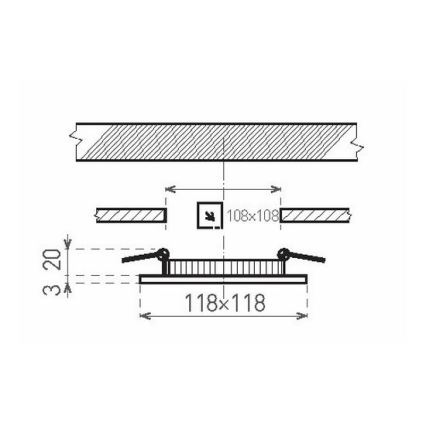 LED indbygningslampe til badeværelse VEGA LED/6W/230V 2800K 11,8 cm IP44