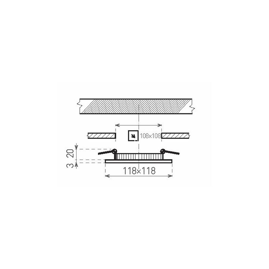 LED indbygningslampe til badeværelse VEGA LED/6W/230V 2800K 11,8 cm IP44