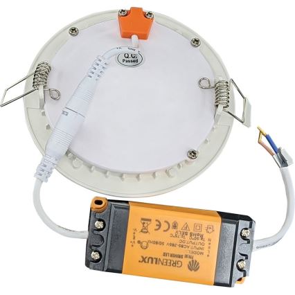 LED indbygningslampe til badeværelse VEGA LED/6W/230V 2800K diameter 11,8 cm IP44