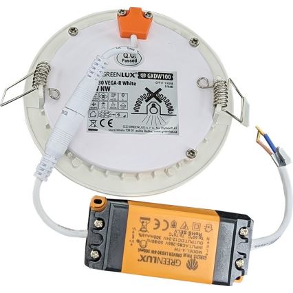 LED indbygningslampe til badeværelse VEGA LED/6W/230V 3800K diameter 11,8 cm IP44