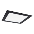 LED indbygningslampe VEGA LED/18W/230V 2900/3900/5800K 22,5x22,5 cm sort