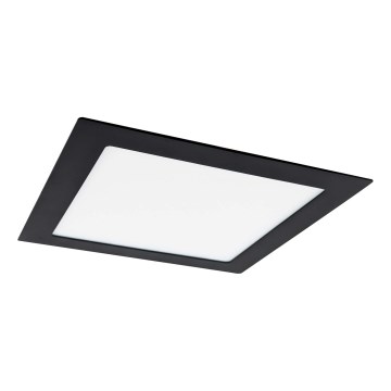 LED indbygningslampe VEGA LED/18W/230V 2900/3900/5800K 22,5x22,5 cm sort