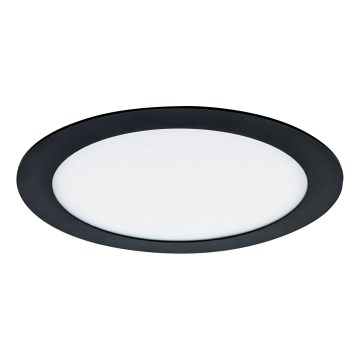 LED indbygningslampe VEGA LED/18W/230V 2900/3900/5800K diameter 22,5 cm sort