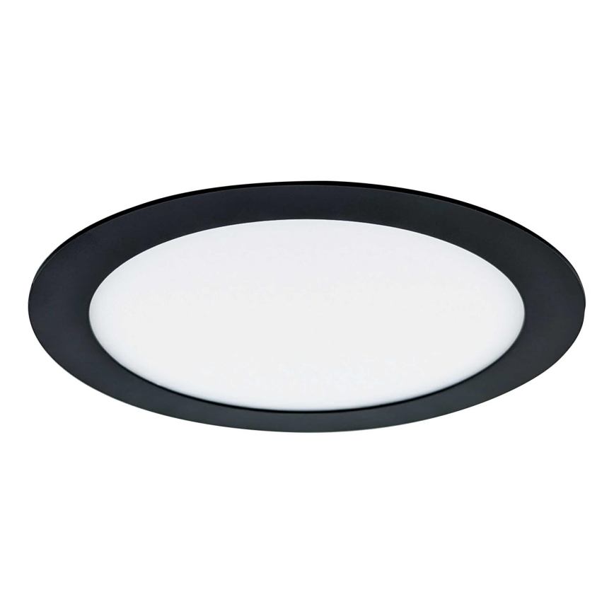 LED indbygningslampe VEGA LED/18W/230V 2900/3900/5800K diameter 22,5 cm sort