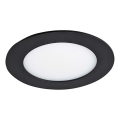 LED indbygningslampe VEGA LED/6W/230V 2900/3900/5800K diameter 12,5 cm sort