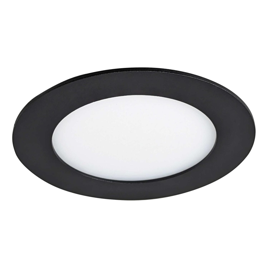 LED indbygningslampe VEGA LED/6W/230V 2900/3900/5800K diameter 12,5 cm sort