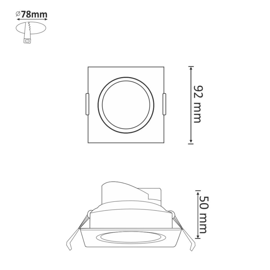 LED indbygningslampe VENUS LED/7W/230V sølv