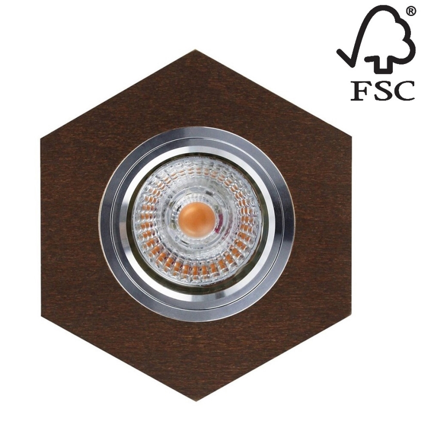 LED indbygningslampe VITAR 1xGU10/5W/230V CRI 90 bøg – FSC certificeret