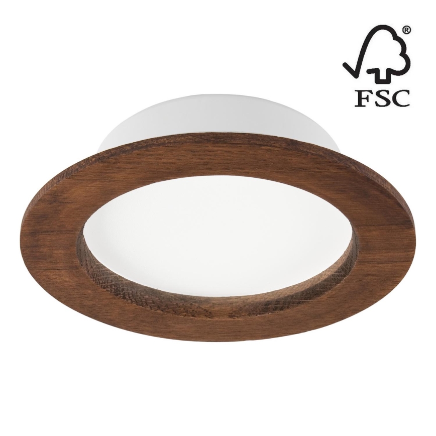 LED indbygningslampe WOODY SPOT LED/12,5W/230V 3000K kirsebær ø 16 cm