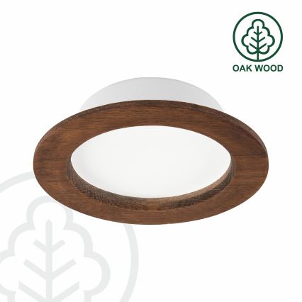 LED indbygningslampe WOODY SPOT LED/12,5W/230V 3000K kirsebær ø 16 cm