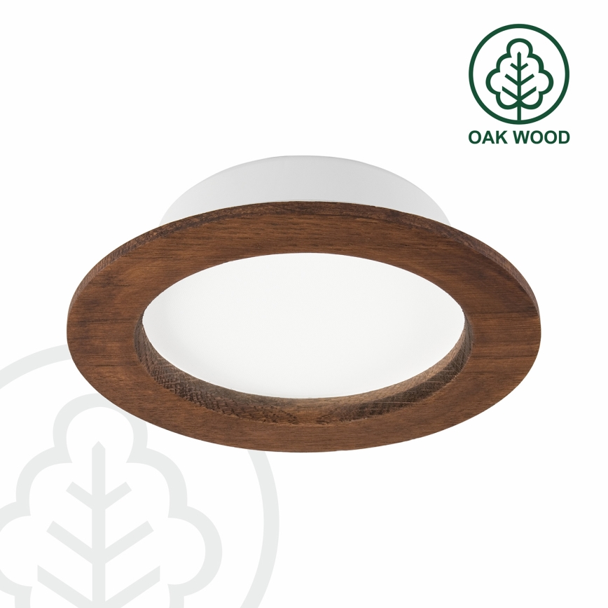 LED indbygningslampe WOODY SPOT LED/12,5W/230V 3000K kirsebær ø 16 cm
