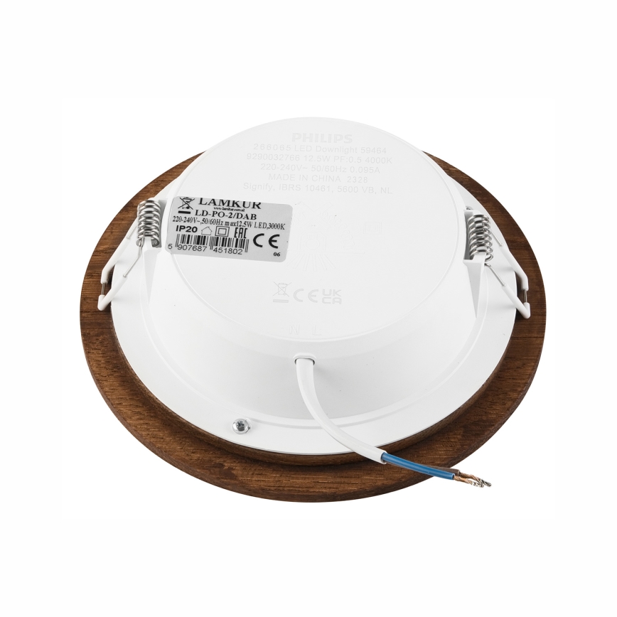 LED indbygningslampe WOODY SPOT LED/12,5W/230V 3000K kirsebær ø 16 cm