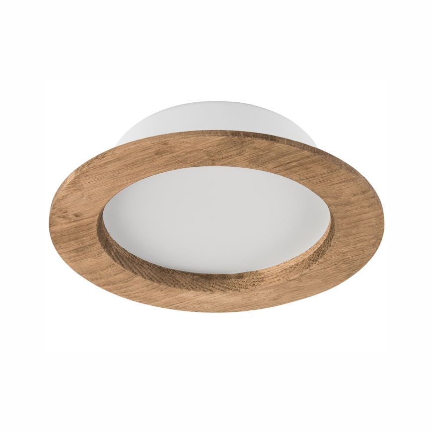 LED indbygningslampe WOODY SPOT LED/12,5W/230V 3000K valnød ø 16 cm