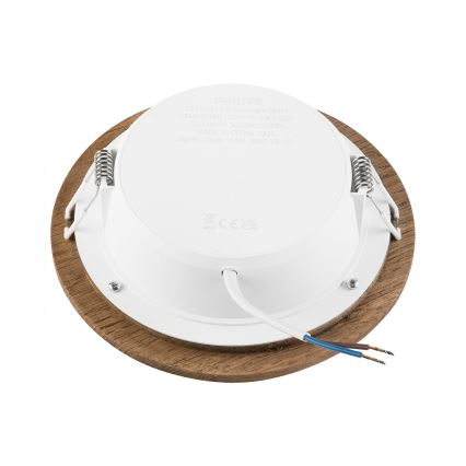 LED indbygningslampe WOODY SPOT LED/12,5W/230V 3000K valnød ø 16 cm