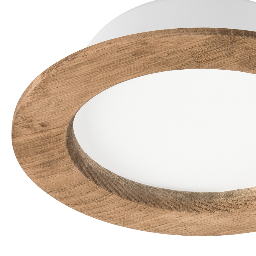 LED indbygningslampe WOODY SPOT LED/12,5W/230V 3000K valnød ø 16 cm