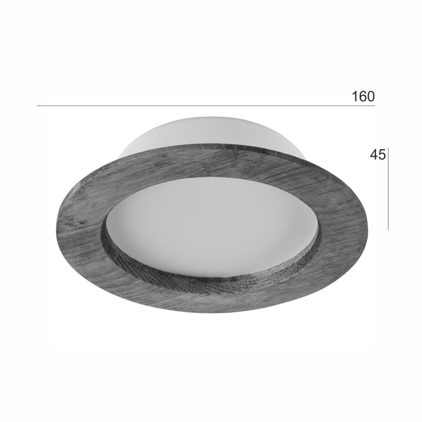 LED indbygningslampe WOODY SPOT LED/12,5W/230V 4000K eg ø 16 cm