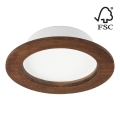 LED indbygningslampe WOODY SPOT LED/12,5W/230V 4000K kirsebær ø 16 cm