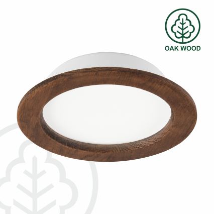 LED indbygningslampe WOODY SPOT LED/16,5W/230V 4000K kirsebær ø 18,5 cm