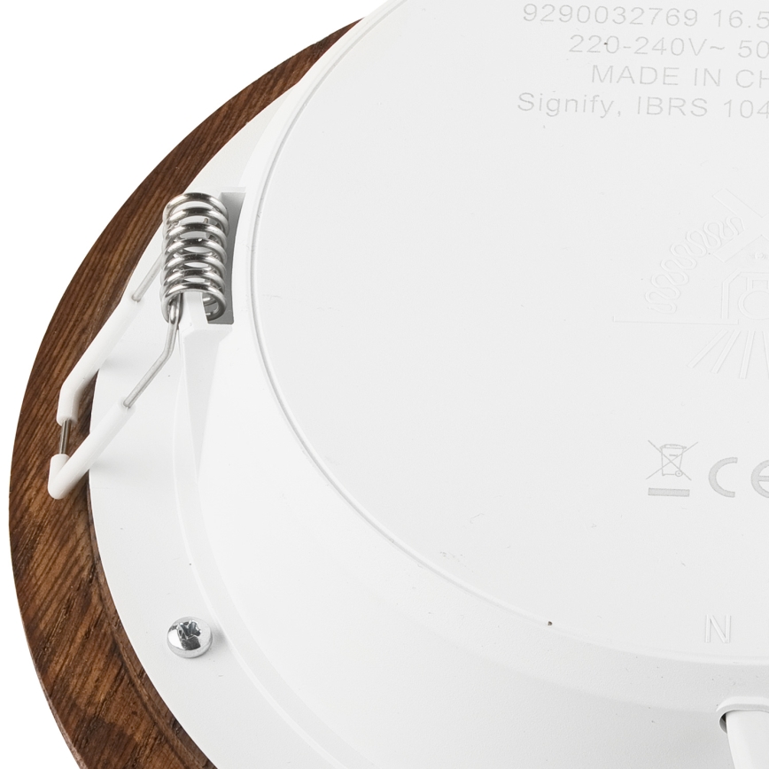 LED indbygningslampe WOODY SPOT LED/16,5W/230V 4000K kirsebær ø 18,5 cm