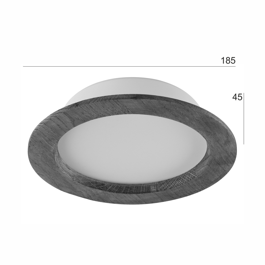 LED indbygningslampe WOODY SPOT LED/16,5W/230V 4000K kirsebær ø 18,5 cm