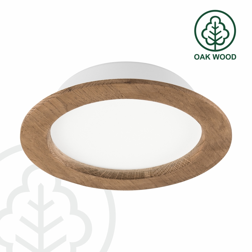LED indbygningslampe WOODY SPOT LED/16,5W/230V 4000K valnød ø 18,5 cm
