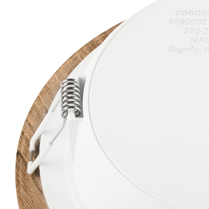 LED indbygningslampe WOODY SPOT LED/16,5W/230V 4000K valnød ø 18,5 cm