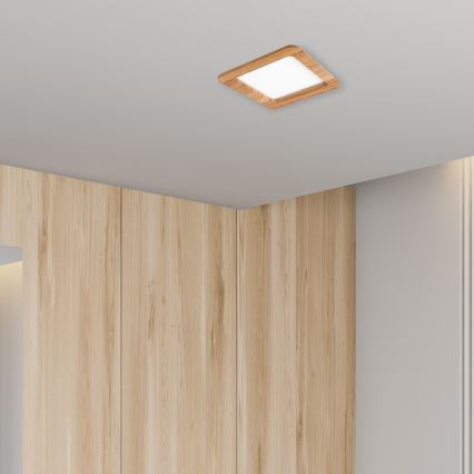 LED indbygningslampe WOODY SPOT LED/17W/230V 3000K eg 18,5x18,5 cm