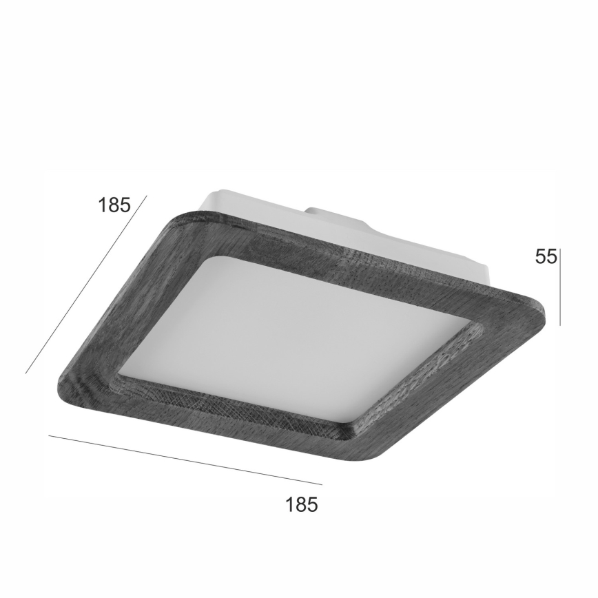LED indbygningslampe WOODY SPOT LED/17W/230V 3000K eg 18,5x18,5 cm