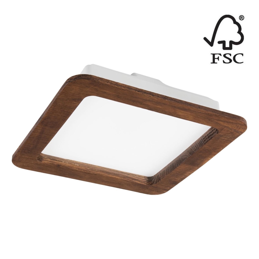 LED indbygningslampe WOODY SPOT LED/17W/230V 3000K kirsebær 18,5x18,5 cm