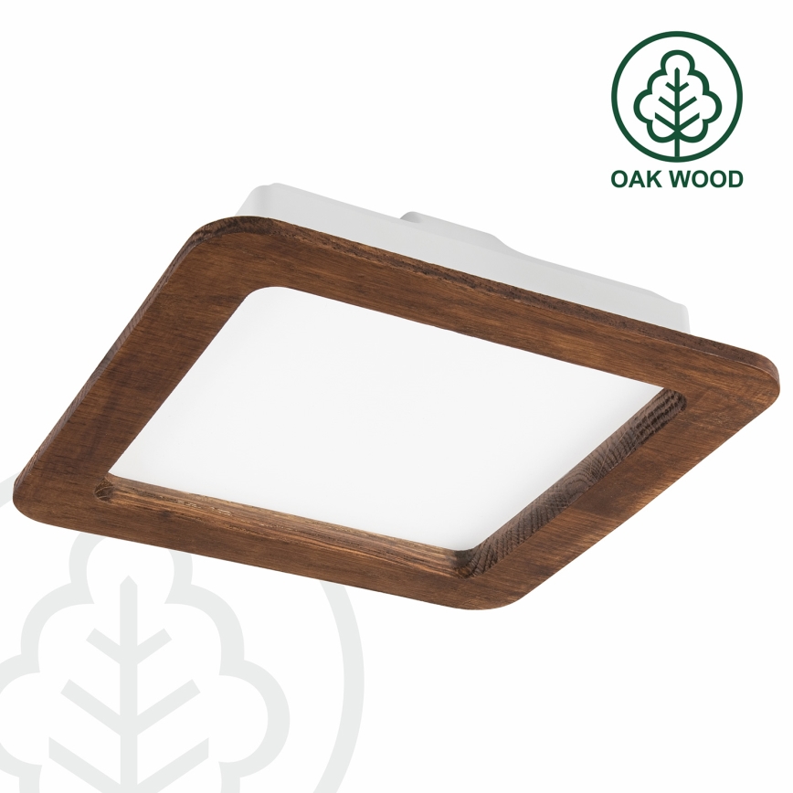 LED indbygningslampe WOODY SPOT LED/17W/230V 3000K kirsebær 18,5x18,5 cm